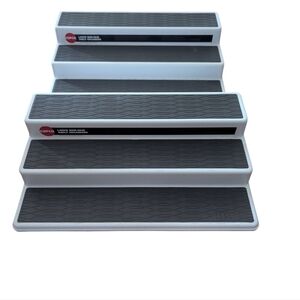 2/$15 Set Of 2 Copco Gray and White 3 Tier  Spice Rack/Kitchen Cabinet Organizer
